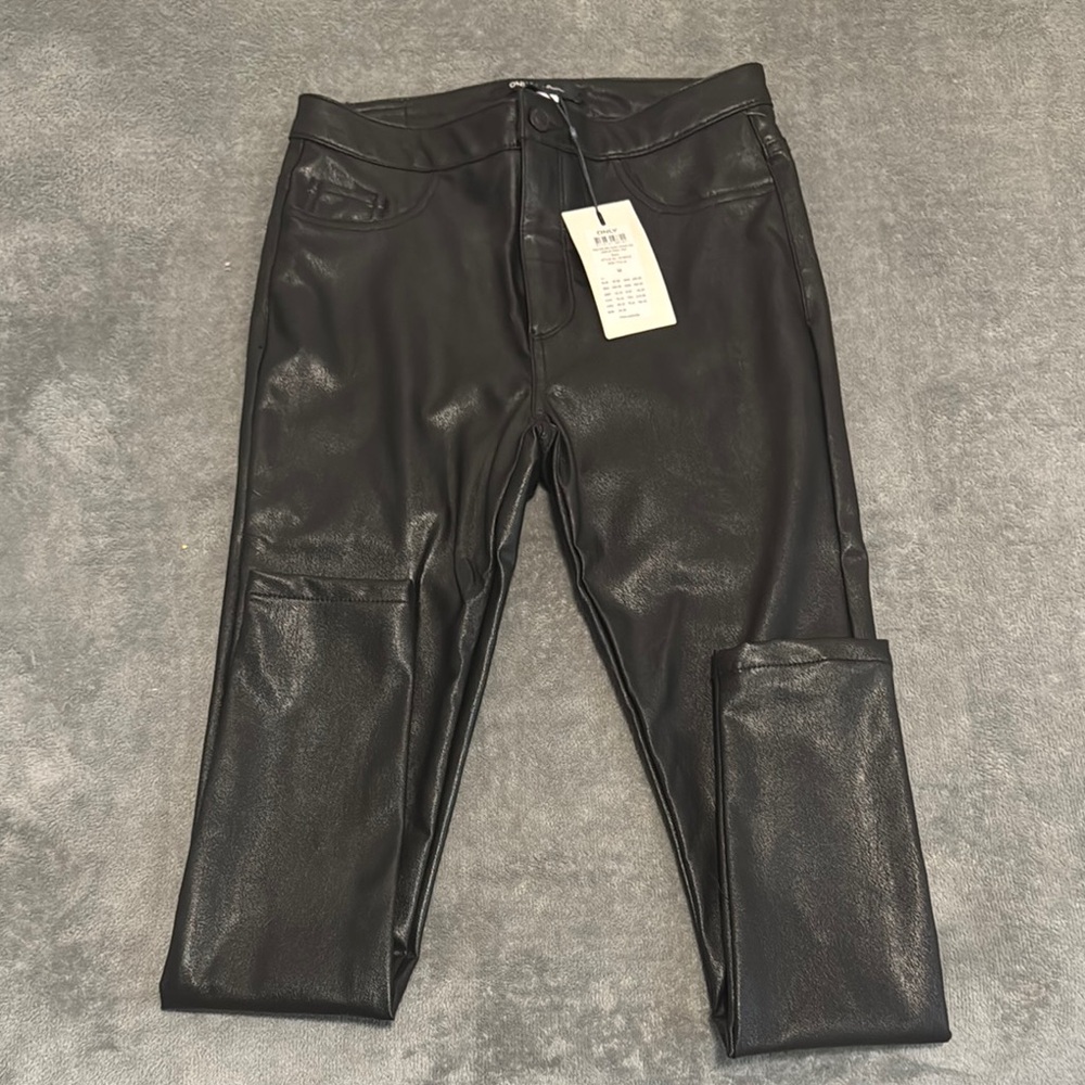 Black Leather Women Pants